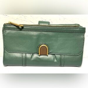 FOSSIL GREEN LEATHER WALLET